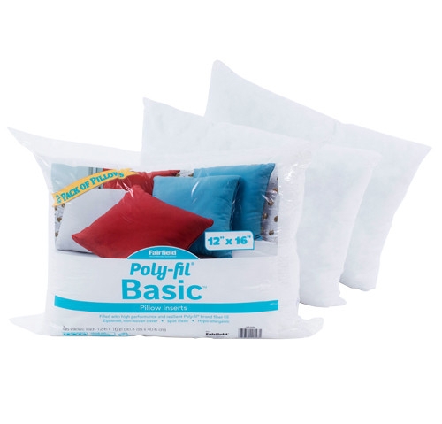 Pillow Insert, Knife Edge Basic White Poly Fill