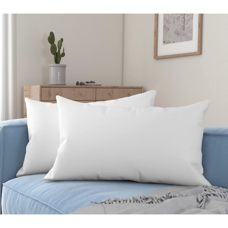 Pillow Insert Lumbar Dimensions Stitched Seams Rectangular Lumbar Forms