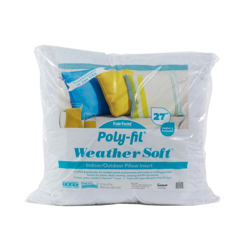 Pillow Insert, Overstuffed Square Form, Seamed Edges