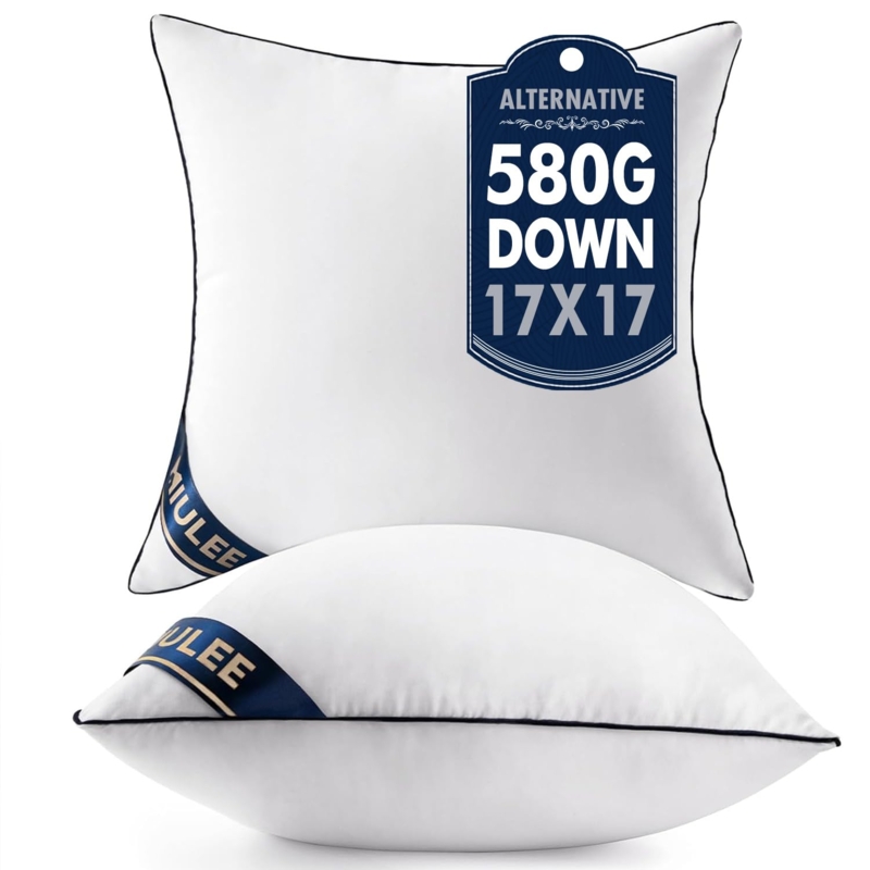 Pillow Inserts Set of 2 Plump White High Loft Throw Pillows