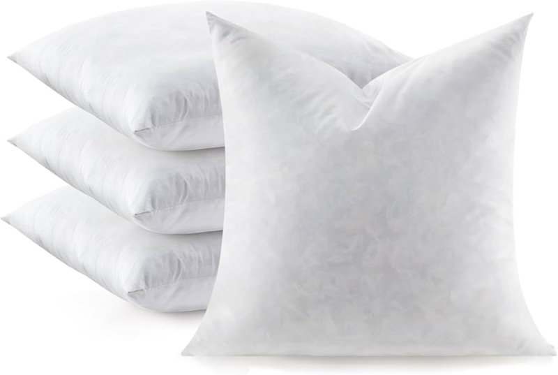 Pillow Inserts, Set of 4 Plump Square Cushion Fillers