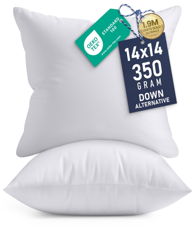 Pillow Inserts Set of Two Plump Silhouette Supportive Cushion Forms