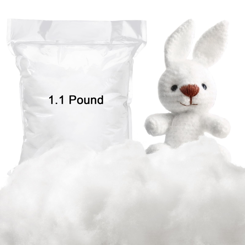 Polyfill Stuffing, White High Elasticity for DIY Stuffed Animals