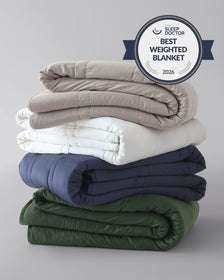 Quilted Weighted Blanket Stack in Cool Toned Palette