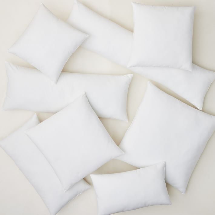Rectangular Lumbar Pillow Inserts, Overstuffed White Fillers
