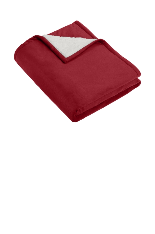 Red Plaid Throw With Fleece Blanket Sherpa Lined