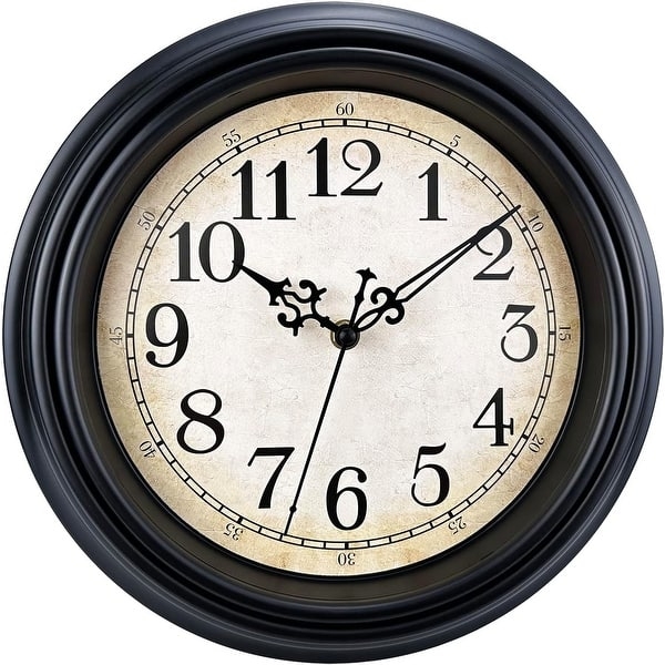 Retro Wall Clock Vibrant Red Casing Glossy Finish Mid Century Analog