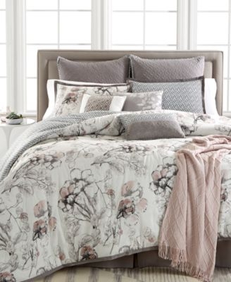 Reversible Comforter Set: Pressed Botanical Print for Botanical Floral Bedding Ideas