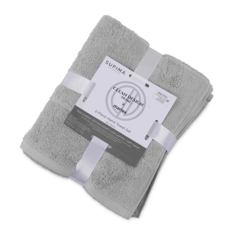 Ribbed Sage Green Hand Towel with Stripes for Spa-Like Bathroom