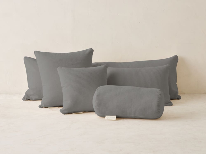 Sectional Sofa Light Grey Woven Fabric Track Arms