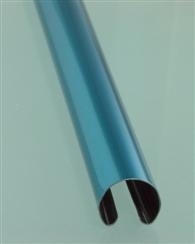 Shower Curtain Rod with Lock-Seam Construction, Polished Metal