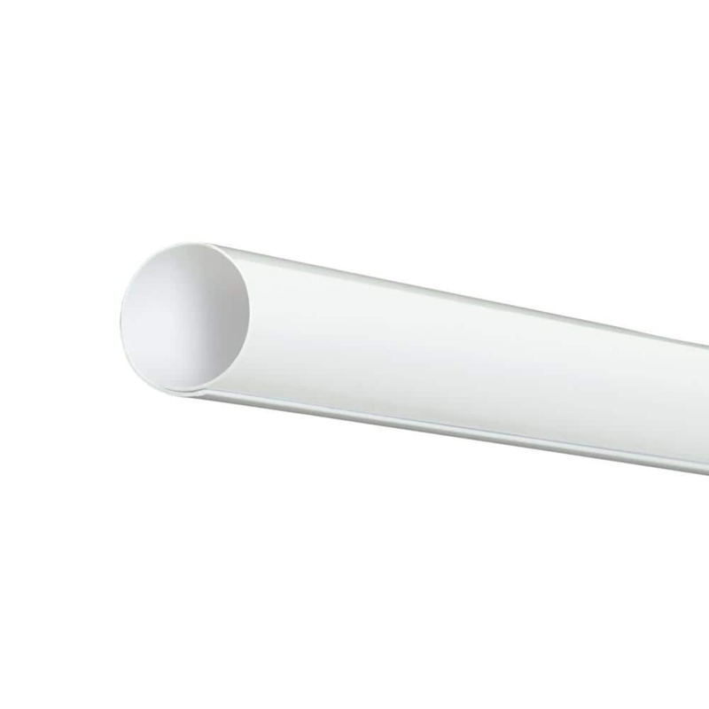 Shower Rod Cover, White Snap-On Plastic Sleeve for Quick Refresh