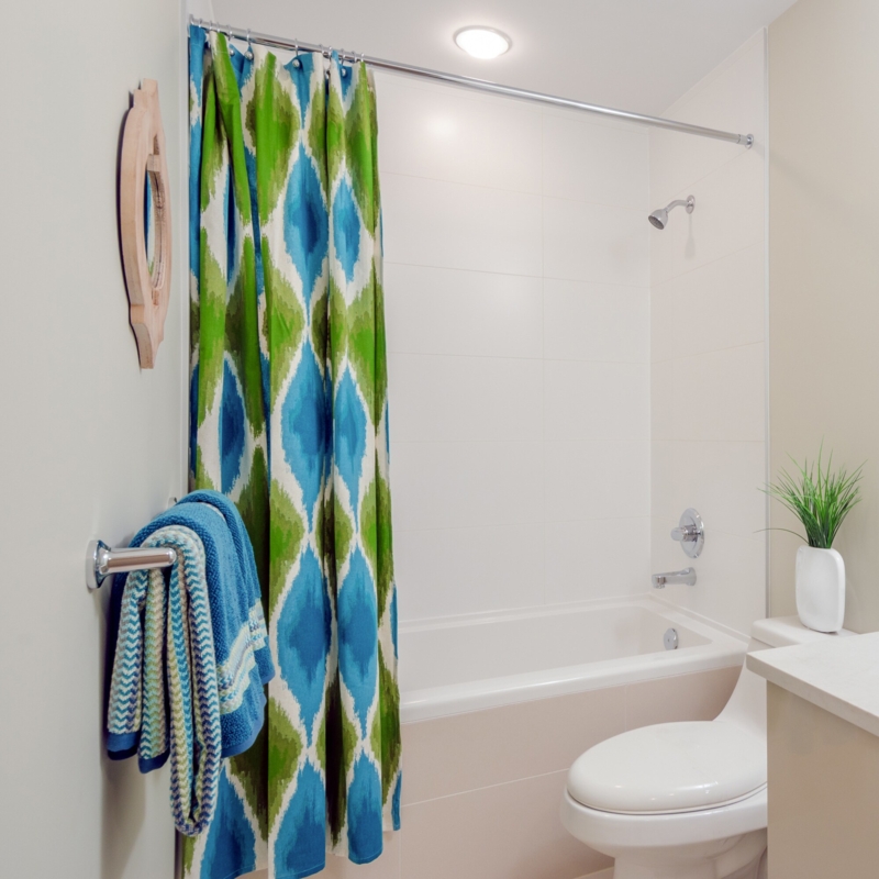Shower Rod Cover with Longitudinal Slit, White Plastic Snap-On
