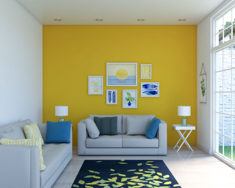 Sofa Teal Velvet Mid Century Tropical Living Room