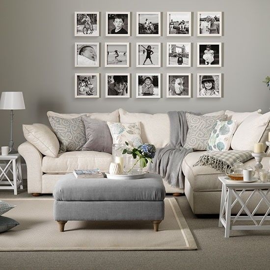 Sofa: Transitional Neutral Sofa with Picture Frame Molding