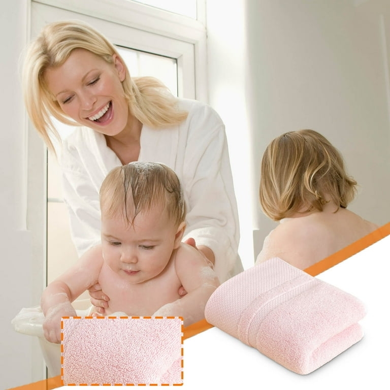 Soft Pink Hand Towel with Embossed Leaf Pattern, Textured Decor