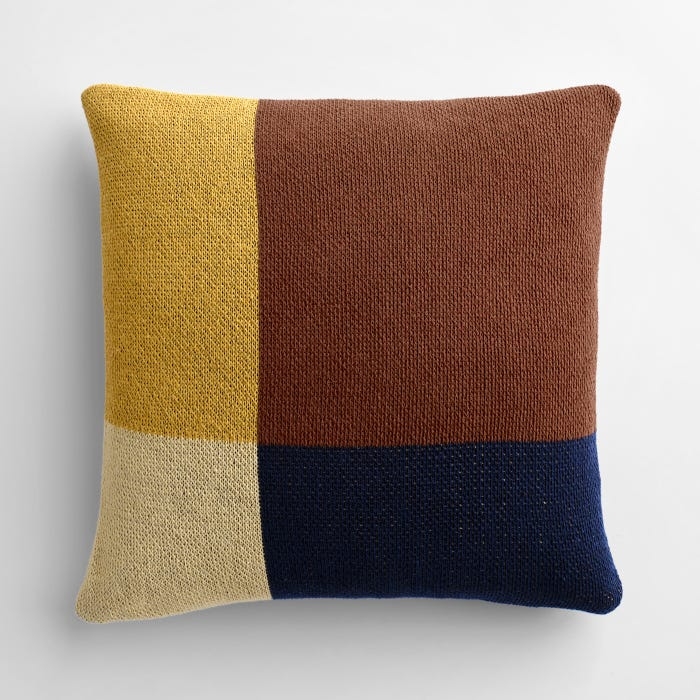 Sonia Amber Knit Throw Pillow Cover 18" x 18" | Unison