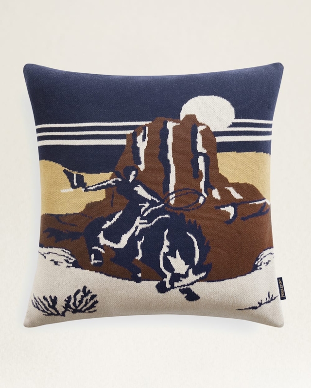 Southwestern Throw Pillow with Chunky Knit Texture and Pattern