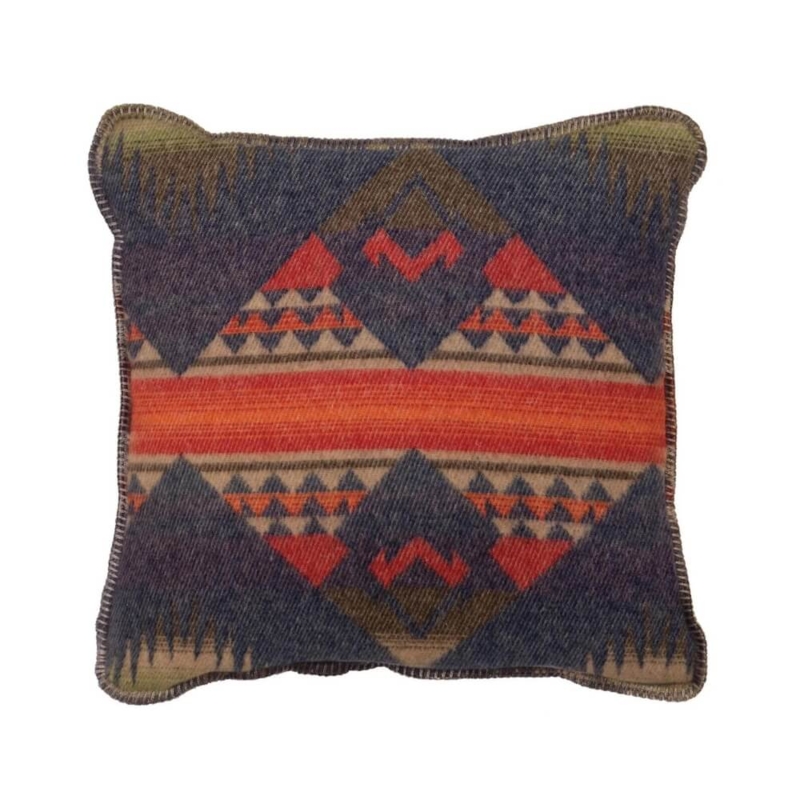 Southwestern Throw Pillow with Tassel Trim and Woven Texture