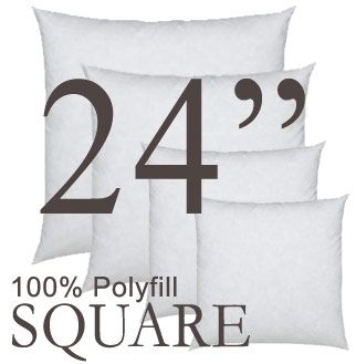 Square Pillow Insert with Knife Edge and Soft Fill.