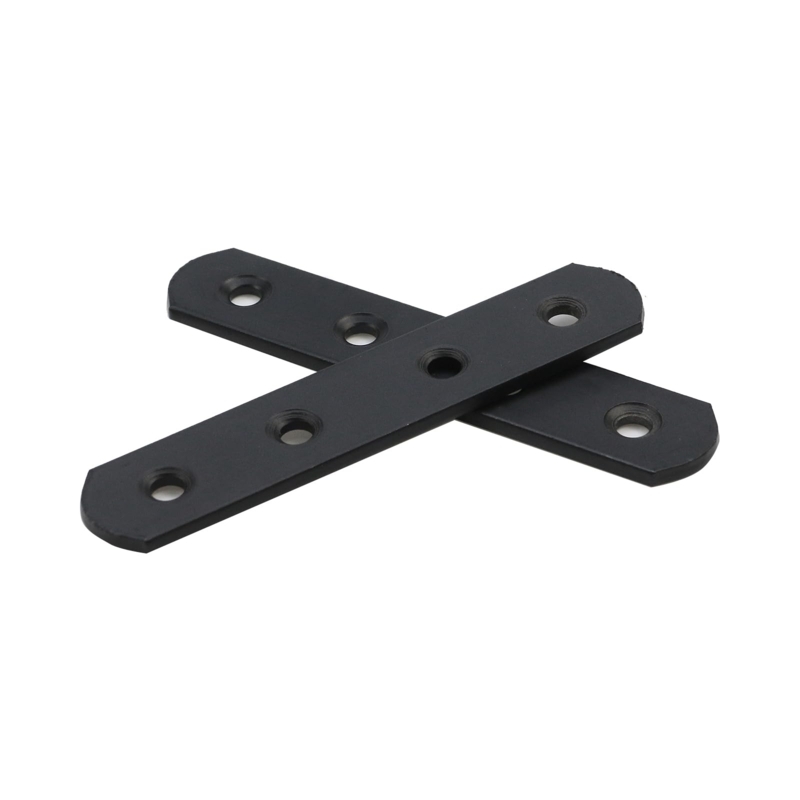 Straight Metal Mending Plate Four Hole Brace Silver Finish