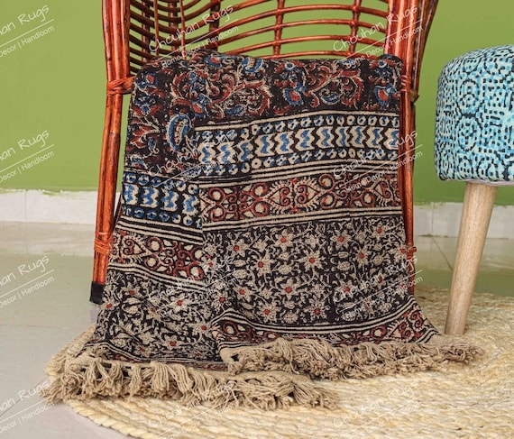 Throw Blanket Bohemian Embroidered Cotton-like Tassels Global Style