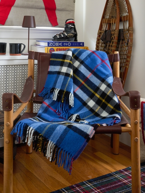 Throw Blanket, Chunky Basketweave with Braided Tassels