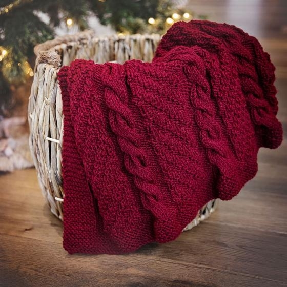Throw Blanket Cozy Cable Knit Throw Blanket Taupe Tactile Depth