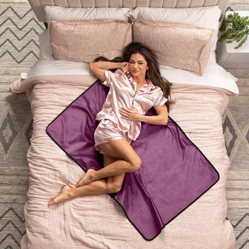 Throw Blanket: Cozy Micro Velvet Blanket Styling with Rich Purple Hue