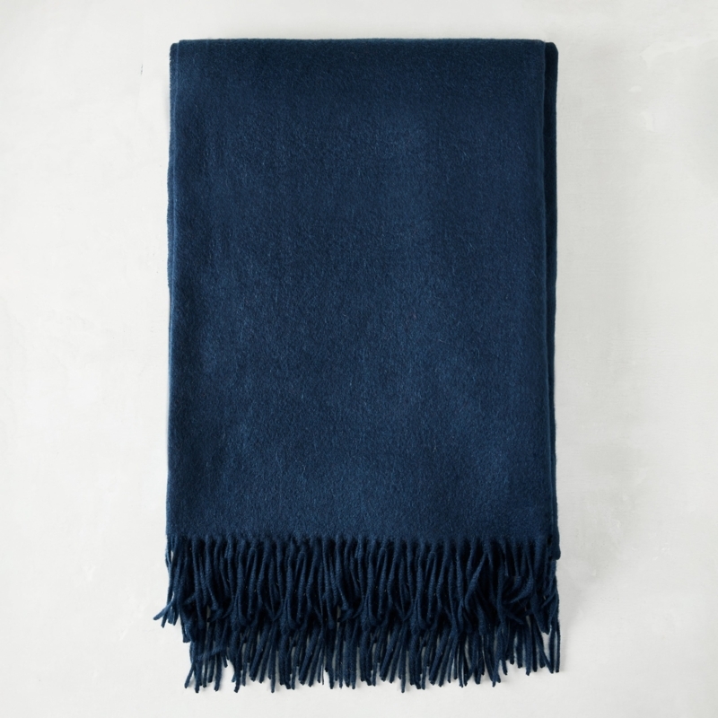Throw Blanket Fine Knit Cashmere Feel Minimalist Cozy Living Room Throw