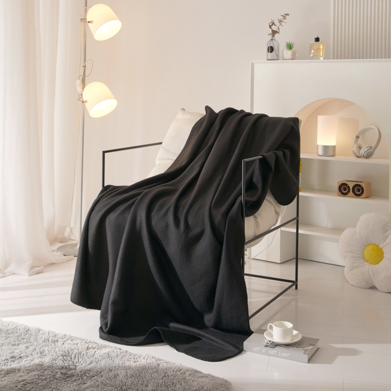 Throw Blanket Fleece Blanket Stitching Stitched Border