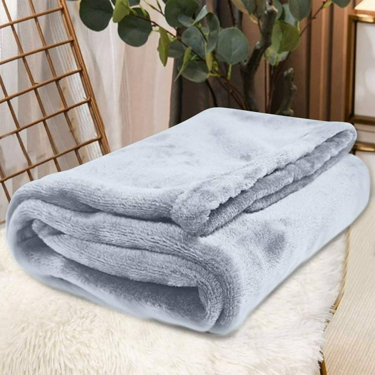 Throw Blanket Folded Stack Velvet Texture Soft Jewel Tones