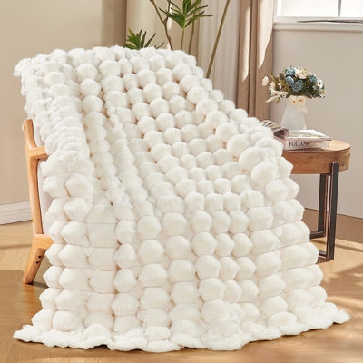 Throw Blanket Geometric Pattern Fringed Edges Woven Multi Color