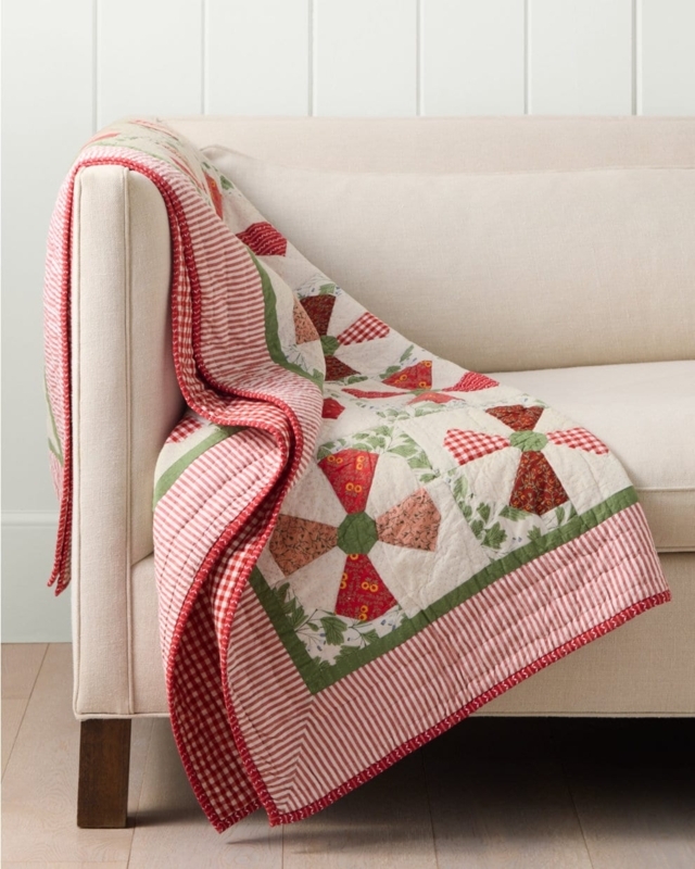 Throw Blanket Holiday Palette Gingham Check Patchwork Festive Cozy