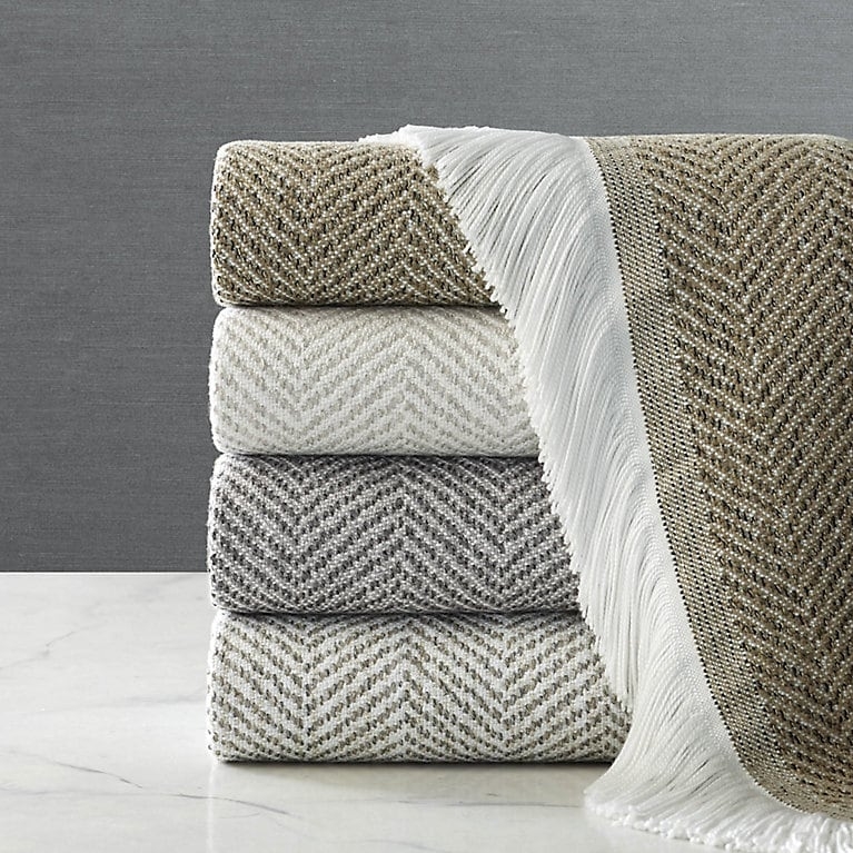 Throw Blanket: Indoor Outdoor Performance Throw with Herringbone Weave