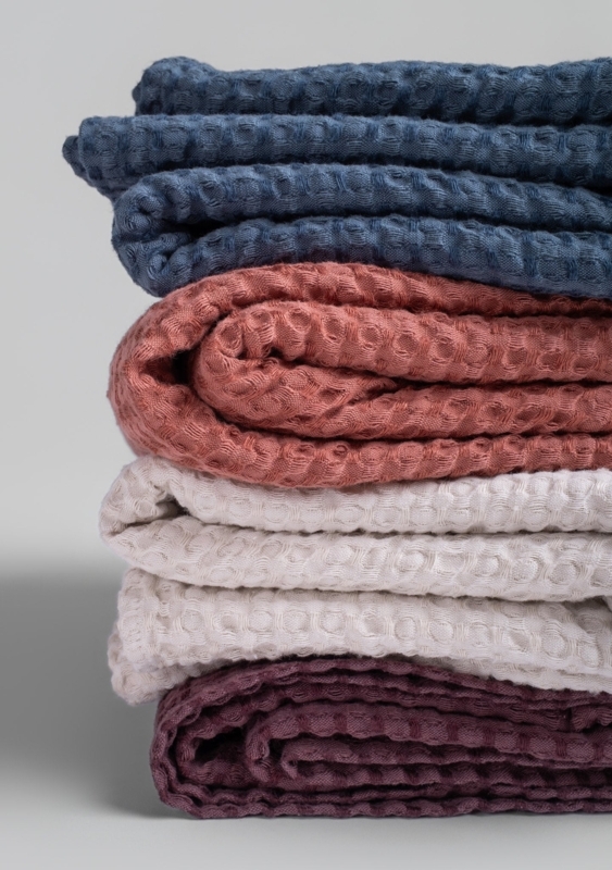 Throw Blanket Linen Blend Frayed Edges Slubby Texture Organic