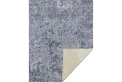 Throw Blanket Marbled Pattern Navy Color Woven Texture