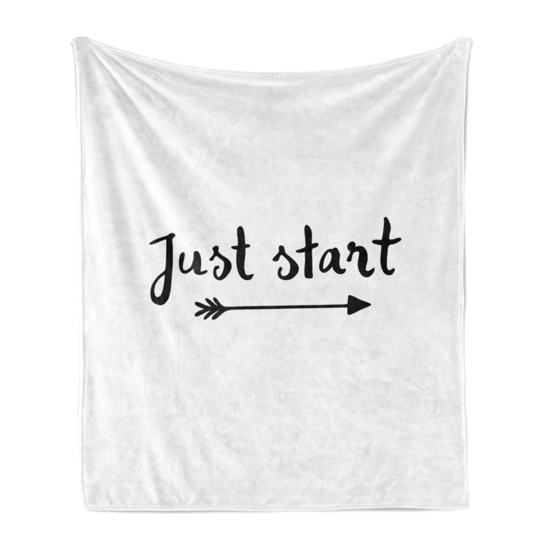 Throw Blanket Modern Graphic Arrow Graphics Black White Typography