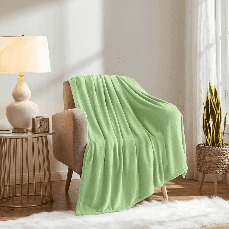 Throw Blanket Sage Green Plush Embossed Diamond Geometric Pattern