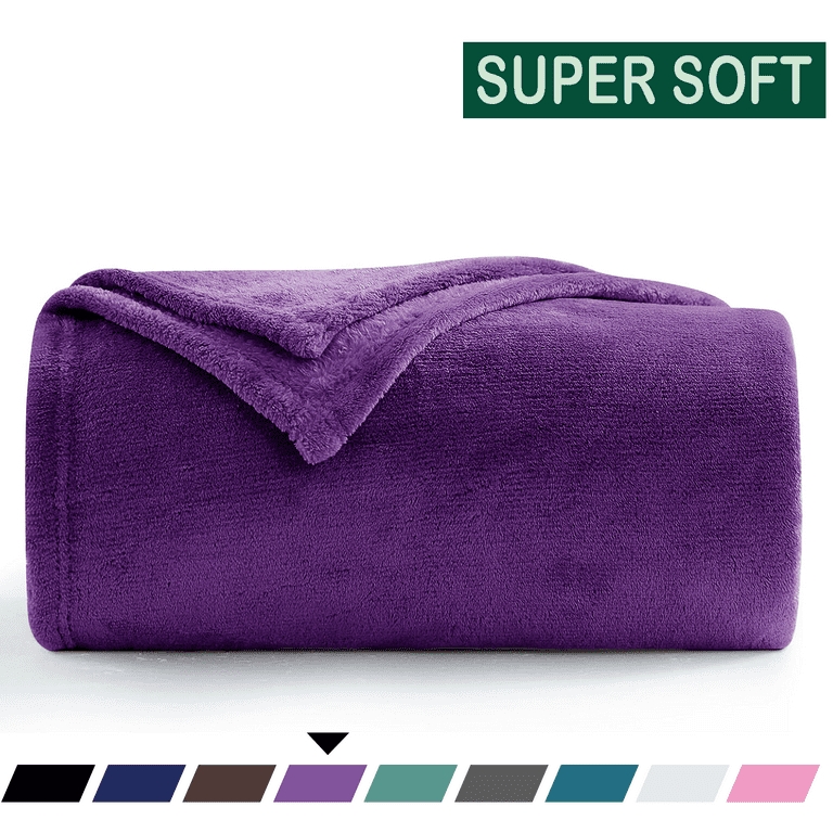 Throw Blanket, Shaggy Fleece Plush Texture, Deep Hue Cozy Warm Accent