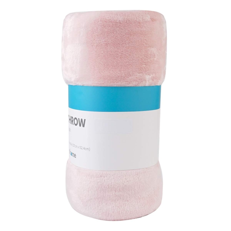 Throw Blanket Soft Pink Shaggy Plush Microfiber Cozy Decorative Accent