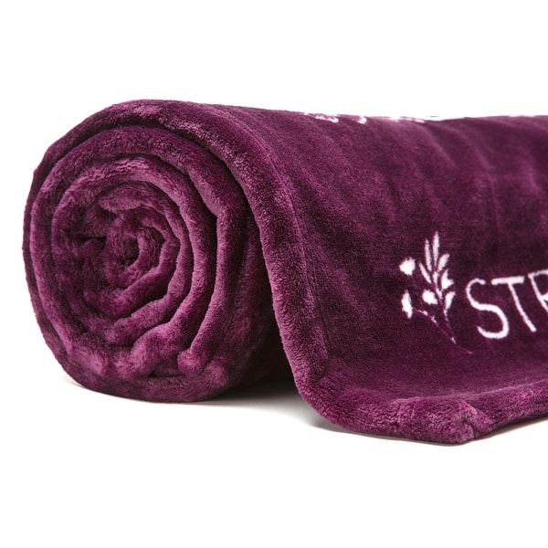 Throw Blanket Teal Plush Inspirational Typography Comforting Gift