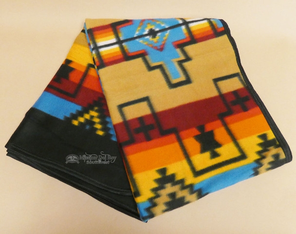 Throw Blanket Terracotta Southwestern Fleece Tribal Pattern Cozy
