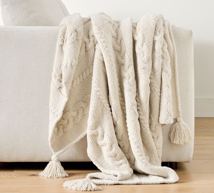Throw Blanket Tomate Red Red Cable Knit Throw Blanket Bold Home Textile
