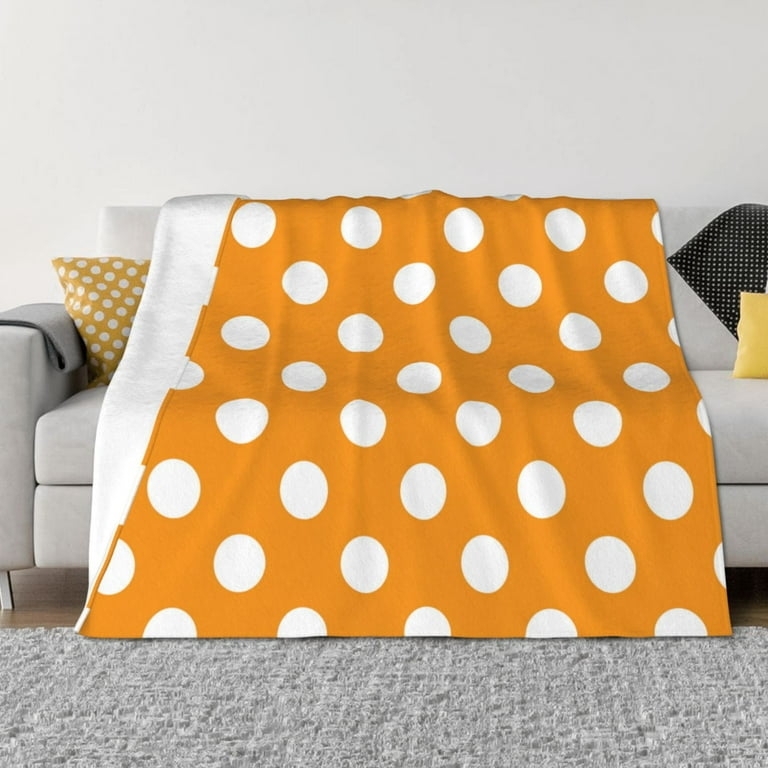 Throw Blanket Vibrant Orange Hue Modern Whimsical Plush