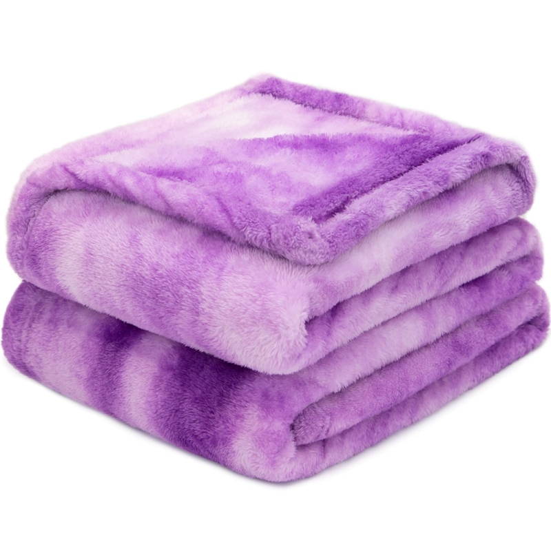 Throw Blanket, Vibrant Plush Fleece, Microfiber Cozy Sofa Accent
