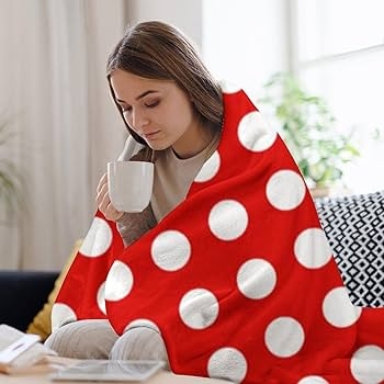 Throw Blanket Vibrant Red Color Classic Style Soft Finish