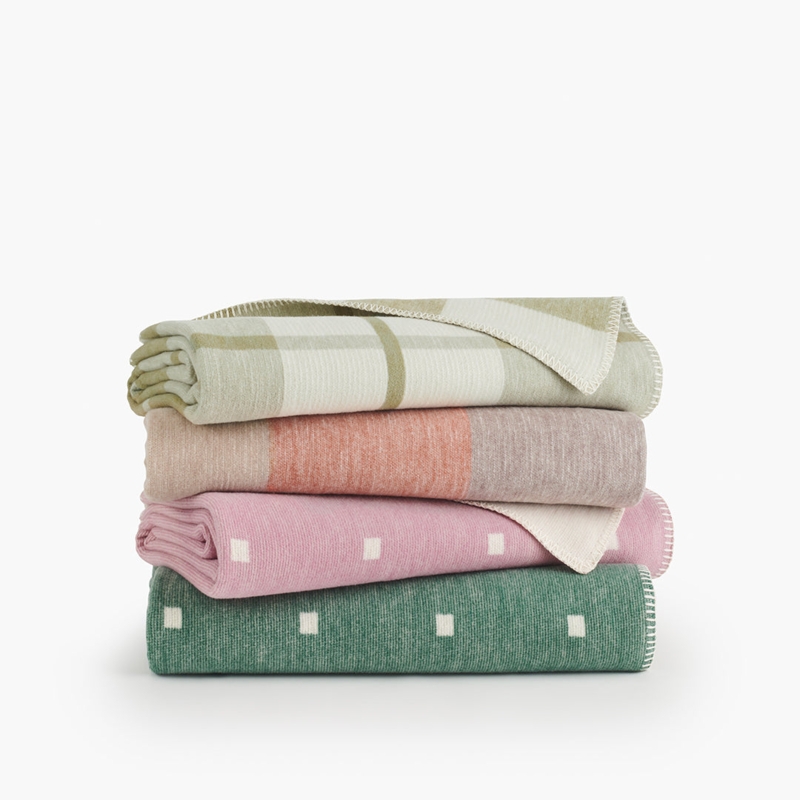 Throw Blankets Stack of Earthy Striped Woven Texture Boho