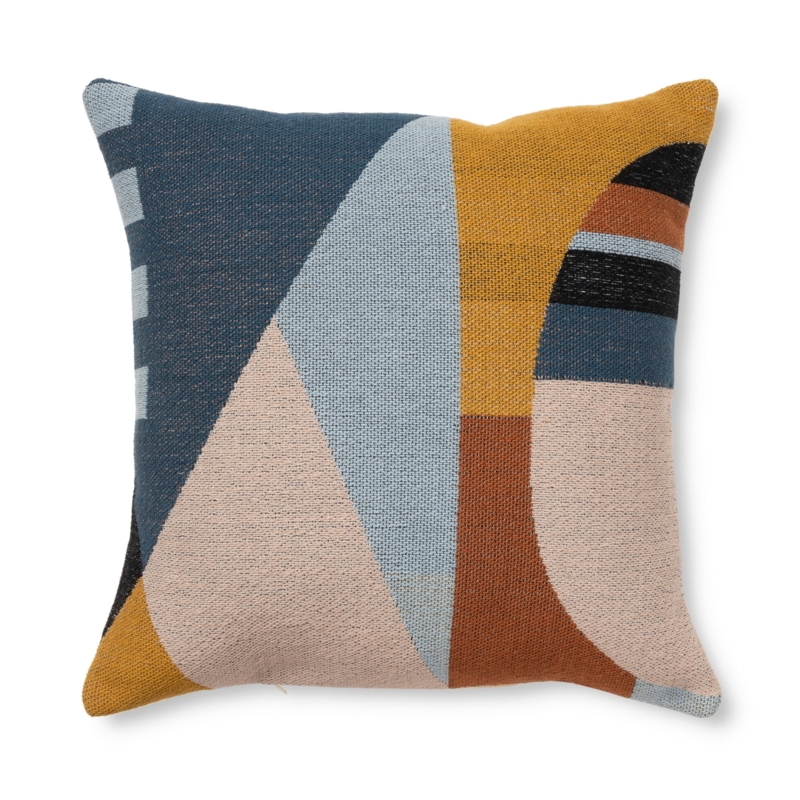Throw Pillow Abstract Face Line Art Terracotta Decor.