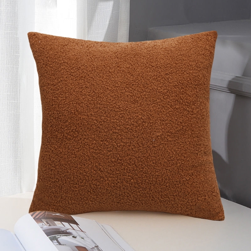 Throw Pillow Abstract Triangular Pattern White Linen Like Minimalist